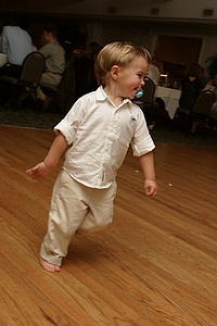 A kid running
